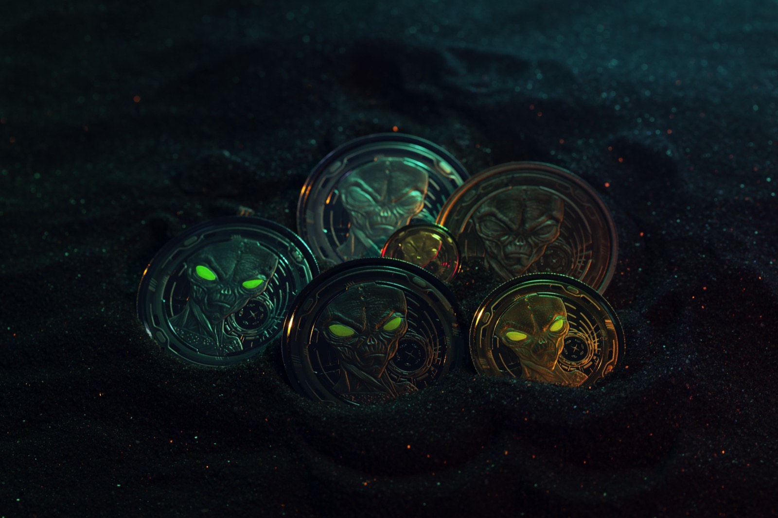 Alien coin front design