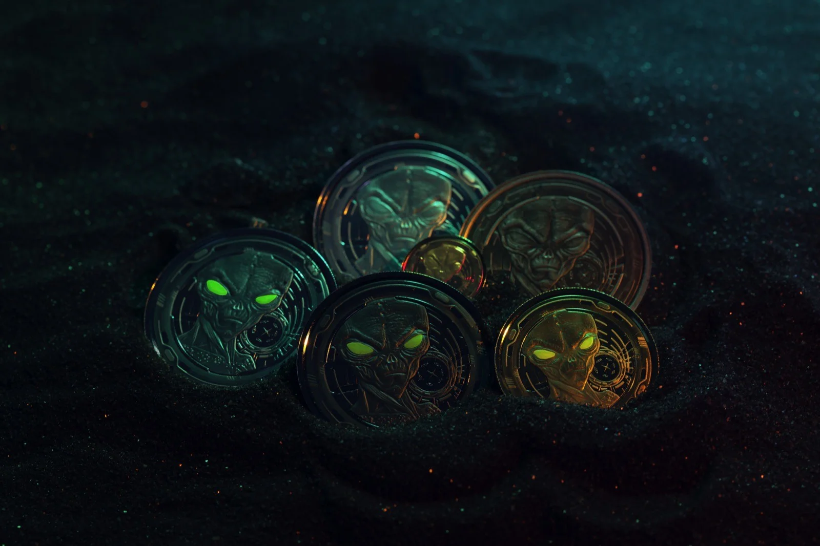 Alien coin front design