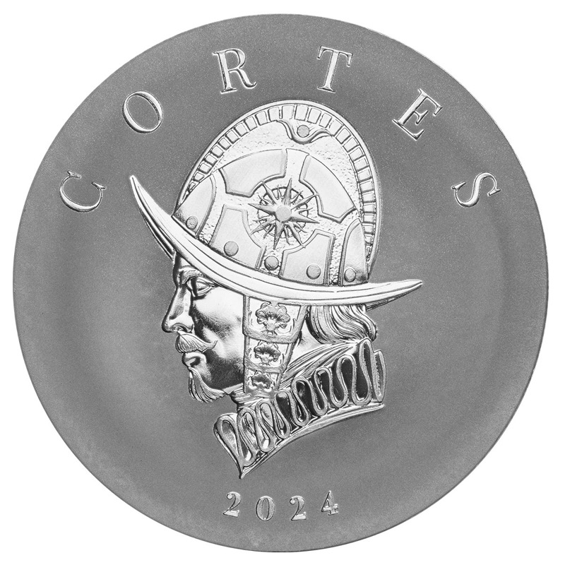 Hernán Cortés 5oz Silver Commander Coin