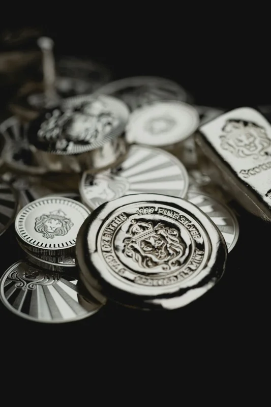 Silver products display