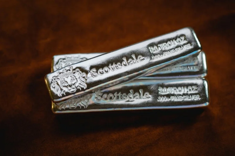Silver coin photography