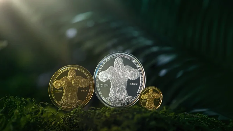 Silver round product shot