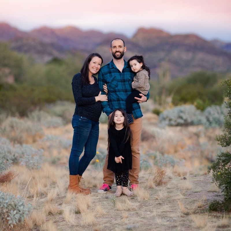 Family portrait in desert